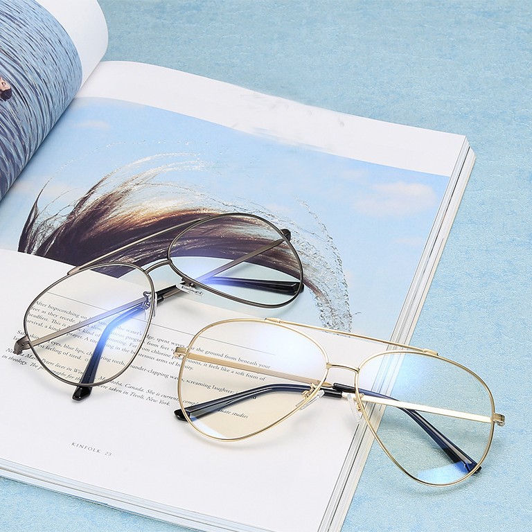 新款蛤蟆镜轻盈不锈钢飞行员眼镜女大脸近视眼镜框男休闲风眼镜