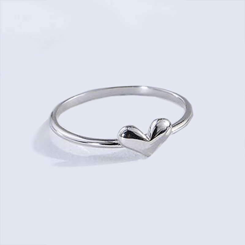 1 Piece Quantity Holiday, Daily Occasion Wholesale Jewelry Casual Simple Style Heart Shape Copper Plating Rings