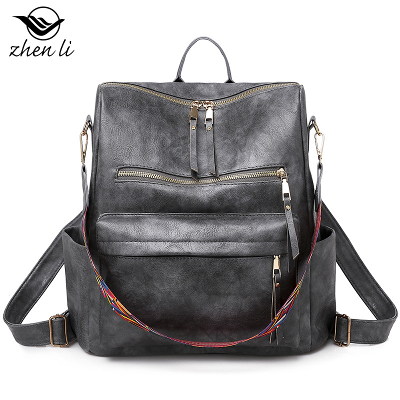 Zhenli bolso retro mochila de gran capacidad para mujer diseño de nicho Mochila De mujer bolsas bolsa al por mayor