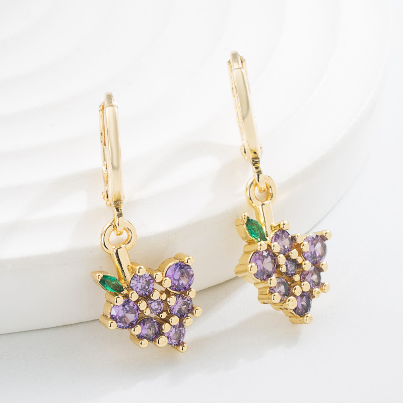 Womenu0027S Fashion Water Drop Copper Earrings Zircon Drop Earrings