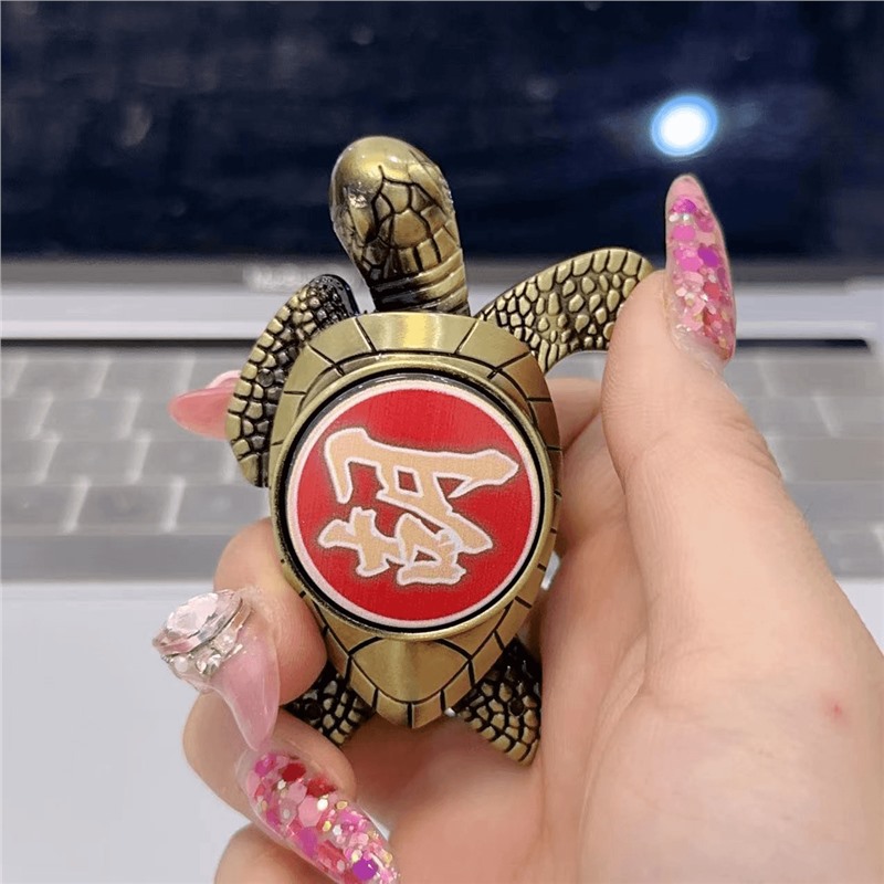 Zhao Caijin Bao tortuga de oro infláble llama abierta encendedor creativo tortuga de oro pequeña tortuga de metal para enviar novio encendedor image 21