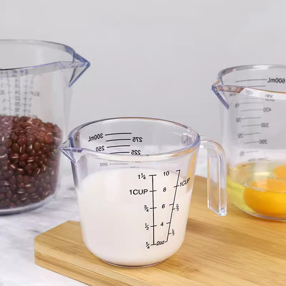 蛋糕烘焙工具 DIY烘焙量杯 刻度杯 塑料透明清晰量杯蛋糕奶茶量杯