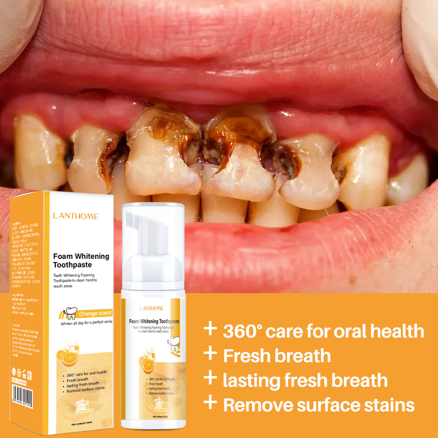 2023 New Tooth cleaning Mousse Fruity tooth Mousse Fresh breath to remove bad breath to remove tooth dirt stains_voghion.com
