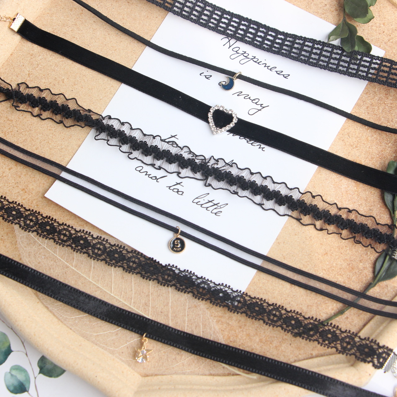 12g Weight Alloy Pendant Material IG Style Streetwear Cool Style Heart Shape Rhinestones Alloy Cloth Choker Wholesale