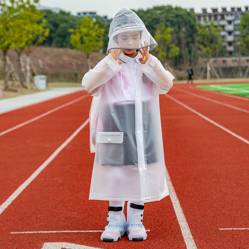 Children's Raincoat for Boys and Girls Waterproof Full-Body Primary School Students with Children's Poncho That Can Carry Schoolbags