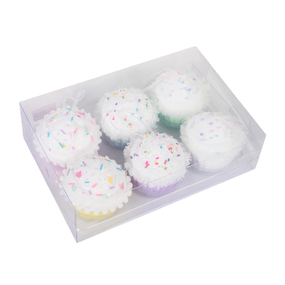 espuma de macaron helado caramelo decoración transfronteriza árbol de Navidad caliente decoración de imitación tarta de hielo colgante