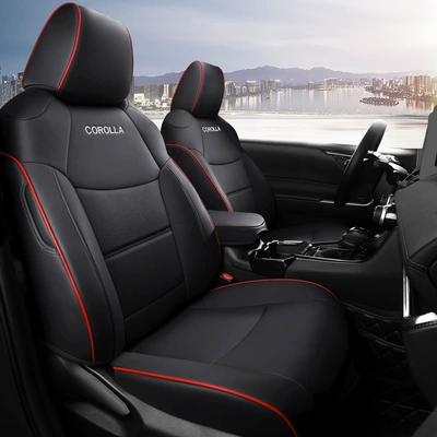 [Cross-Border] Corolla 20-23 Special Car Seat Cushion Leather Seat Cover Cross-Border E-Commerce Foreign Trade (Modelə uyğun (Original) oturacaq örtükləri) - black-and-red-standard-2020-2023-lexlelnot-for-2023-le