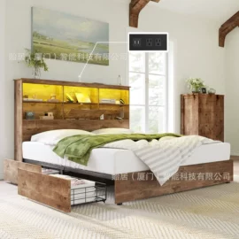 布艺床;皮艺床;板式床