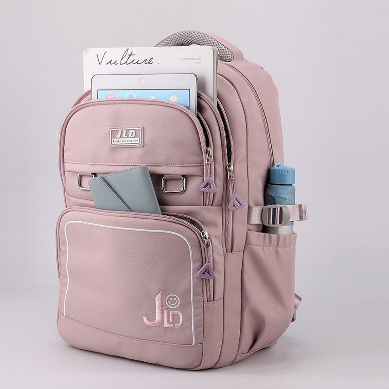 Ultra-ligero de gran capacidad junior high school student schoolbag estudiante universitario viaje mochila impermeable estudiante de secundaria de alto aspecto chica mochila