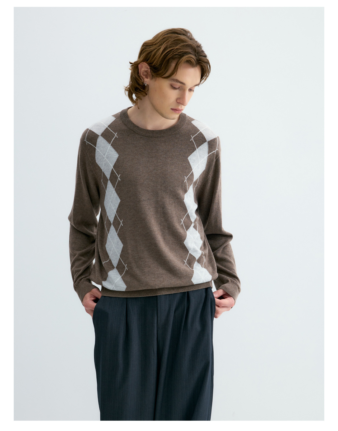 UNF Ralph Plaid 300g Crew Neck Sweater