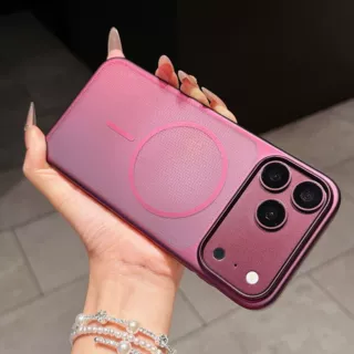 适用iPhone18promax磨砂磁吸波点手机壳苹果17pro全包防摔保护套