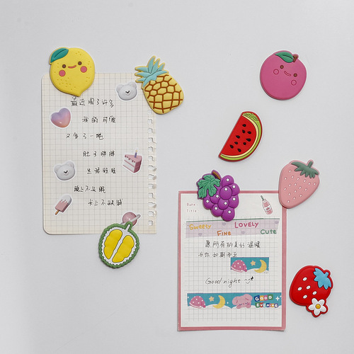Creative cartoon cute personalized fruit fridge magnet 3D sticker magnet sticker magnetic sticker