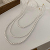 Fashionable retro small necklace from pearl, design universal chain for key bag , simple and elegant design