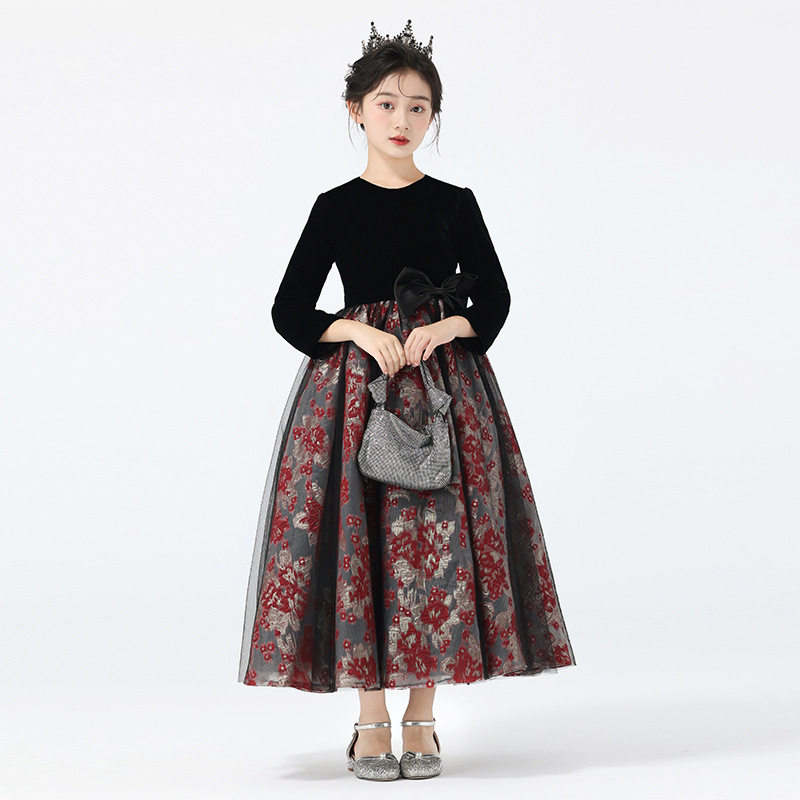 vestido de niña vestido de princesa de alta gama para niños vestido de piano de niña pequeña vestido de anfitrión