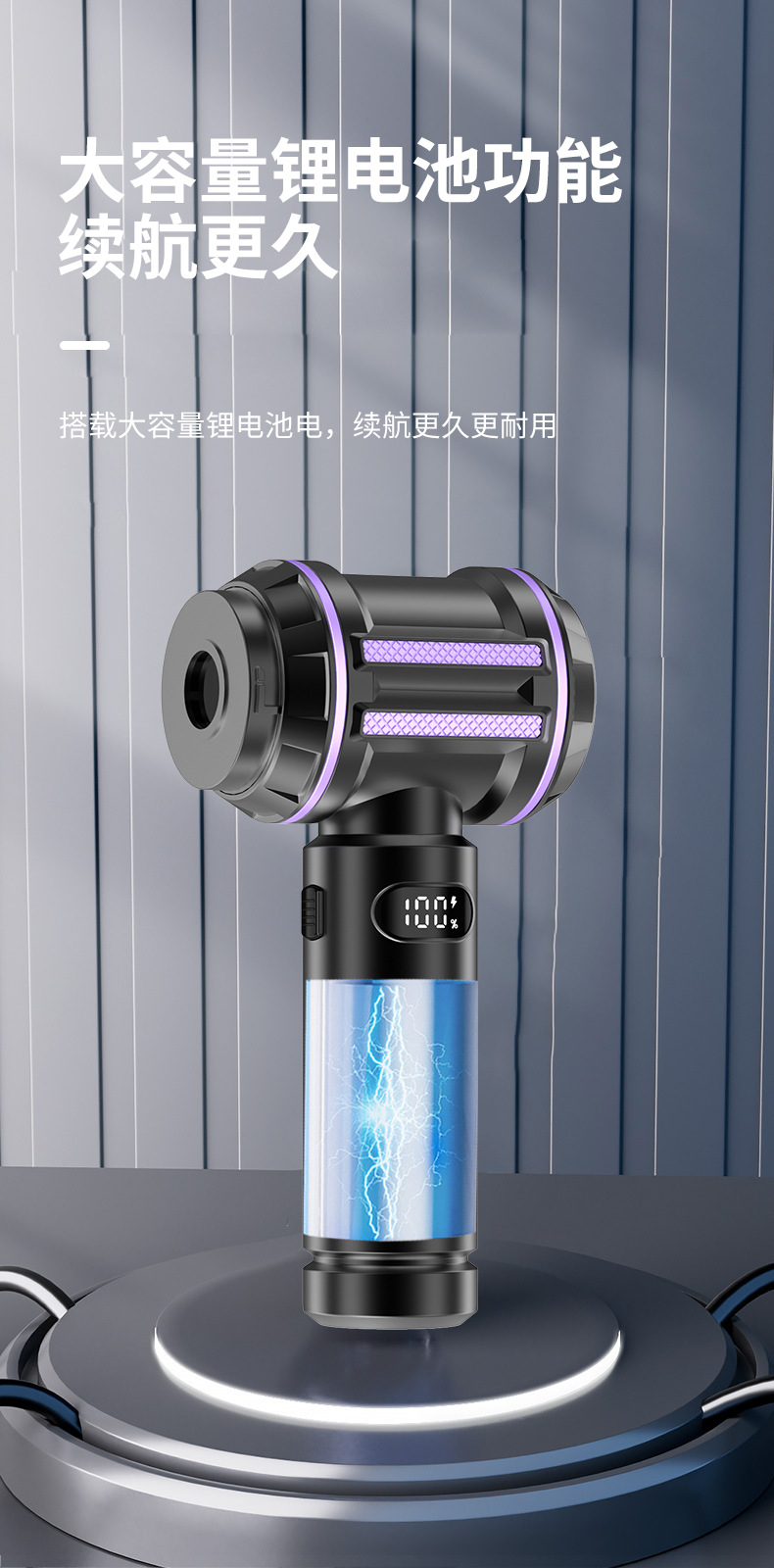 Car-mounted vacuum cleaner with suction and blowing functions, small high-power wireless handheld blower, household desktop vacuum cleaner