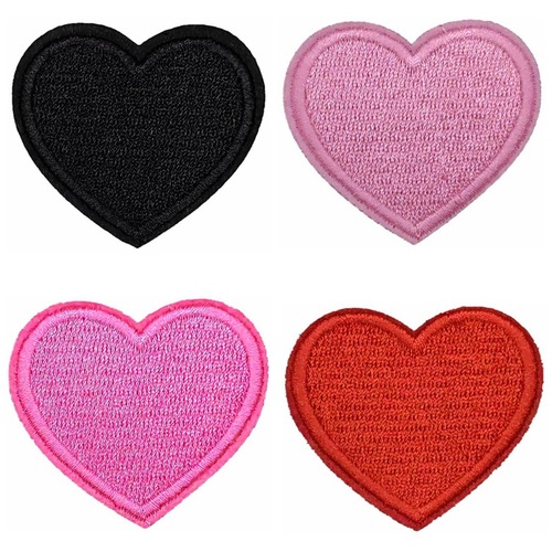 Jianxing Computer Embroidered Patchwork Clothing Accessories Clothes Decorations Size Small Love Heart Embroidery Fabric Patch