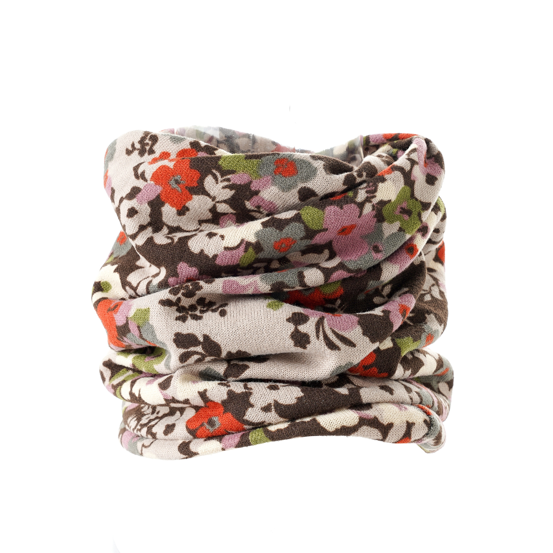 Sombrero de La Flor de las mujeres del otoño y el invierno de estilo coreano cálido casual Jersey tapa de doble propósito sombrero bufanda cubierta orejeras tapa del dedo del pie