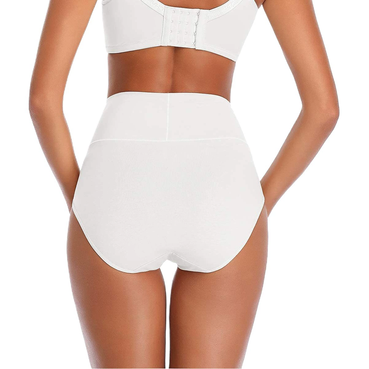 Женское нижнее белье с высокой талией для экспорта, с эффектом подтяжки ягодиц, больших размеров, из чистого хлопка, послеродовое белье для коррекции живота Amazon, бесшовные женские трусы 1612
