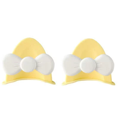 Helmet Decoration Stickers, Cat Ears, Dəbilqə (Kaska) aksesuarları - cat-eared-butterfly-yellow-and-white