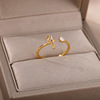 Golden ring with letters, hair accessory, Aliexpress, 18 carat, wholesale