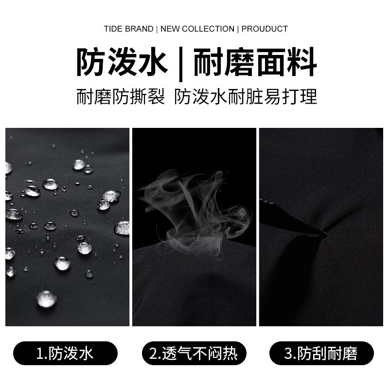 潮牌纯色痞帅立领夹克男秋冬季新款休闲百搭潮流工装外套宽松外穿|undefined