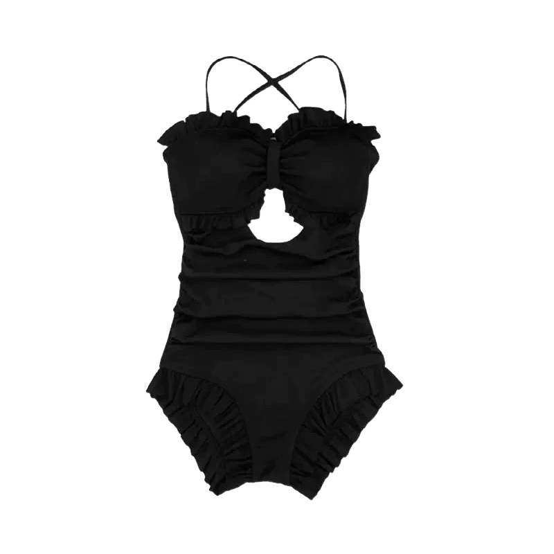 Traje de baño para mujer, de alta gama, puro y seductor, de una pieza, estilo influencer, sexy, cubre el cuerpo, adelgazante, de manga larga, para vacaciones, conservador para aguas termales.