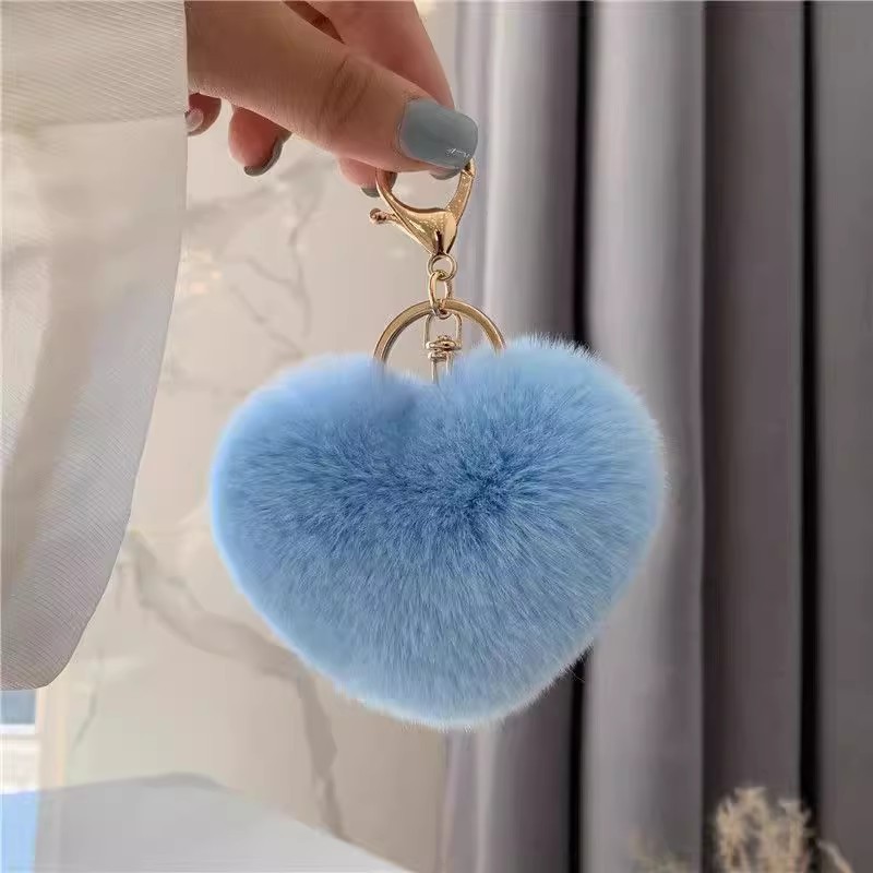 [Buenas cosas suceden] Peludo colgante llavero regalo de cumpleaños llavero peludo colgante bolsas ruyi