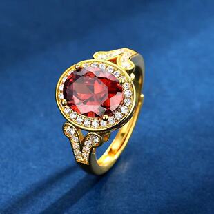 �羳�W���t��ʯ荽�ָ����3����荽���ָ�18K�S��ɫ��Ѫ�tָ�h