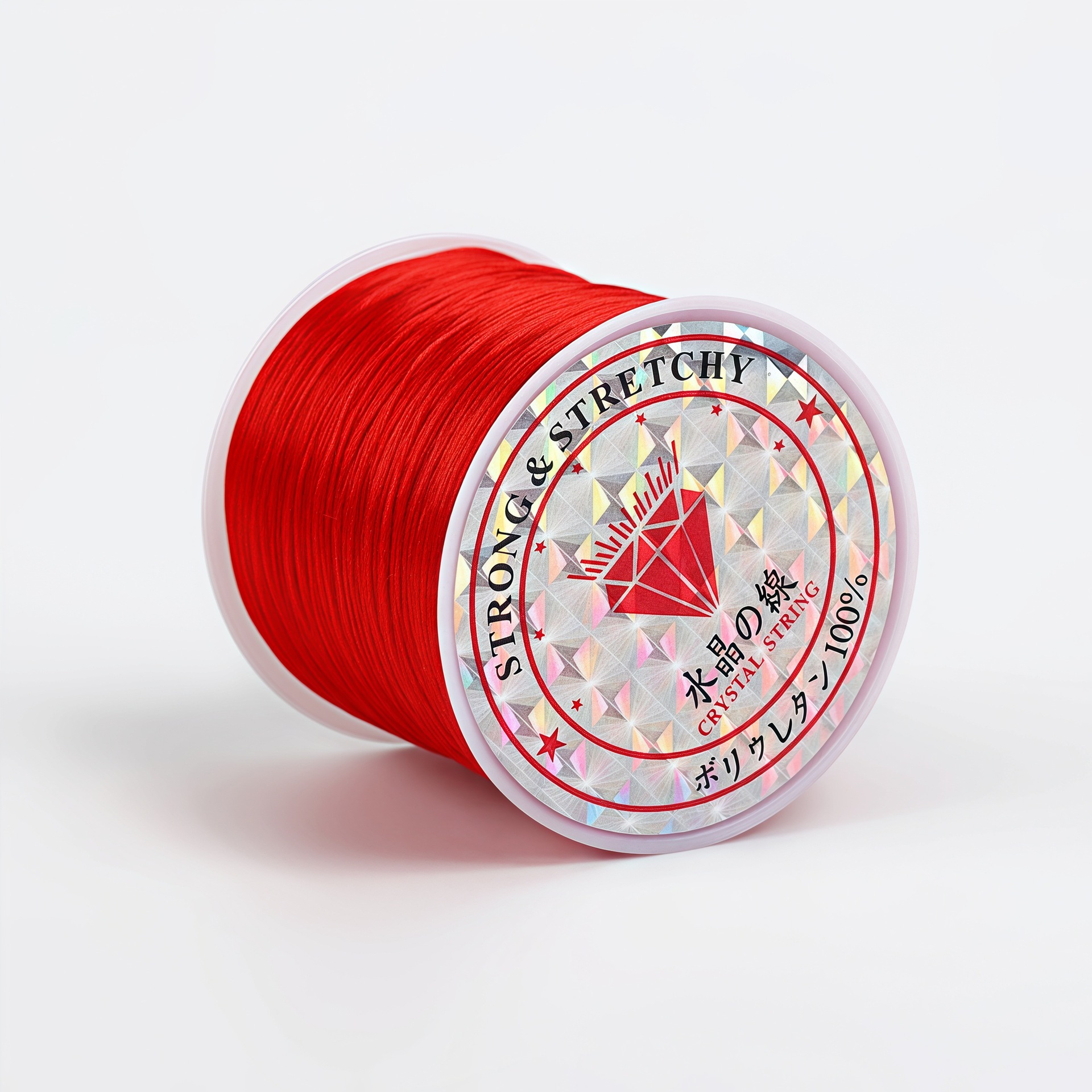 Flat elastic thread [red]