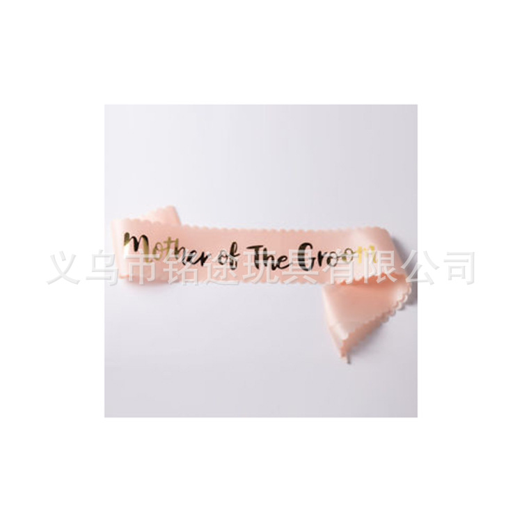 En stock soltero partido ceremonial novia cinturón para ser boda bronceado palabra EQUIPO novia correa de hombro