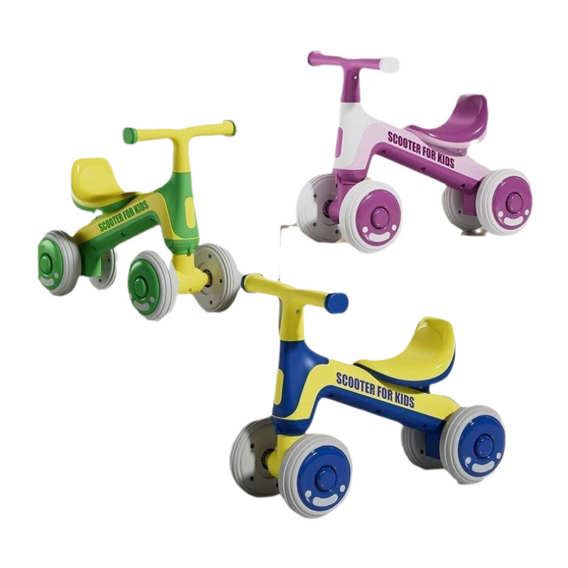 1-3 Coche de equilibrio para niños sin pedal para niños pequeños patinaje de cuatro ruedas para niños patinaje para niños juguetes para niños