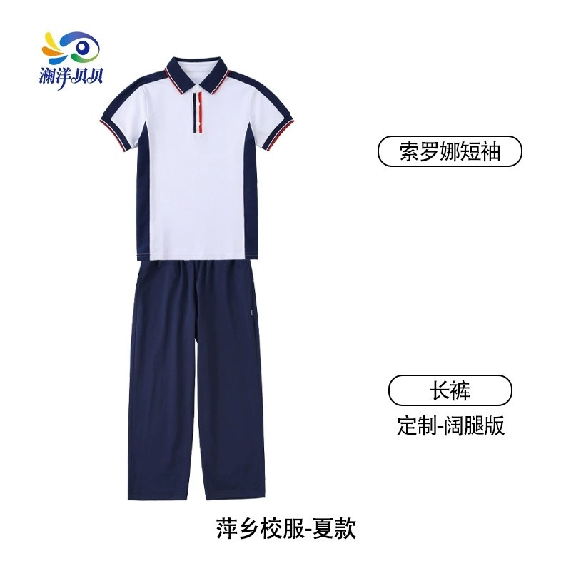 江西萍乡中小学生夏秋校服短袖短裤长裤套装指定源头工厂一件代发|undefined