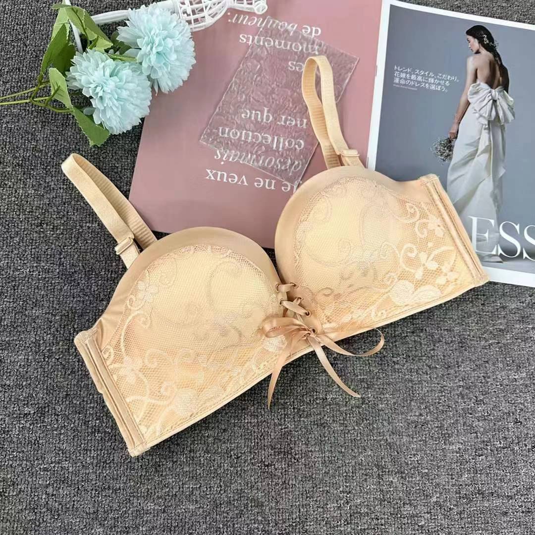 Nuevo sujetador de alta calidad de moda de encaje jacquard transpirable ajustable confortable tipo de pecho pequeño tipo de ropa interior para mujeres