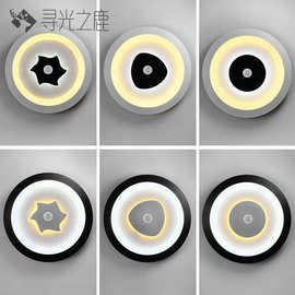 led走廊灯过道灯 门厅入户玄关阳台吸顶灯简约衣帽间灯可人体感应