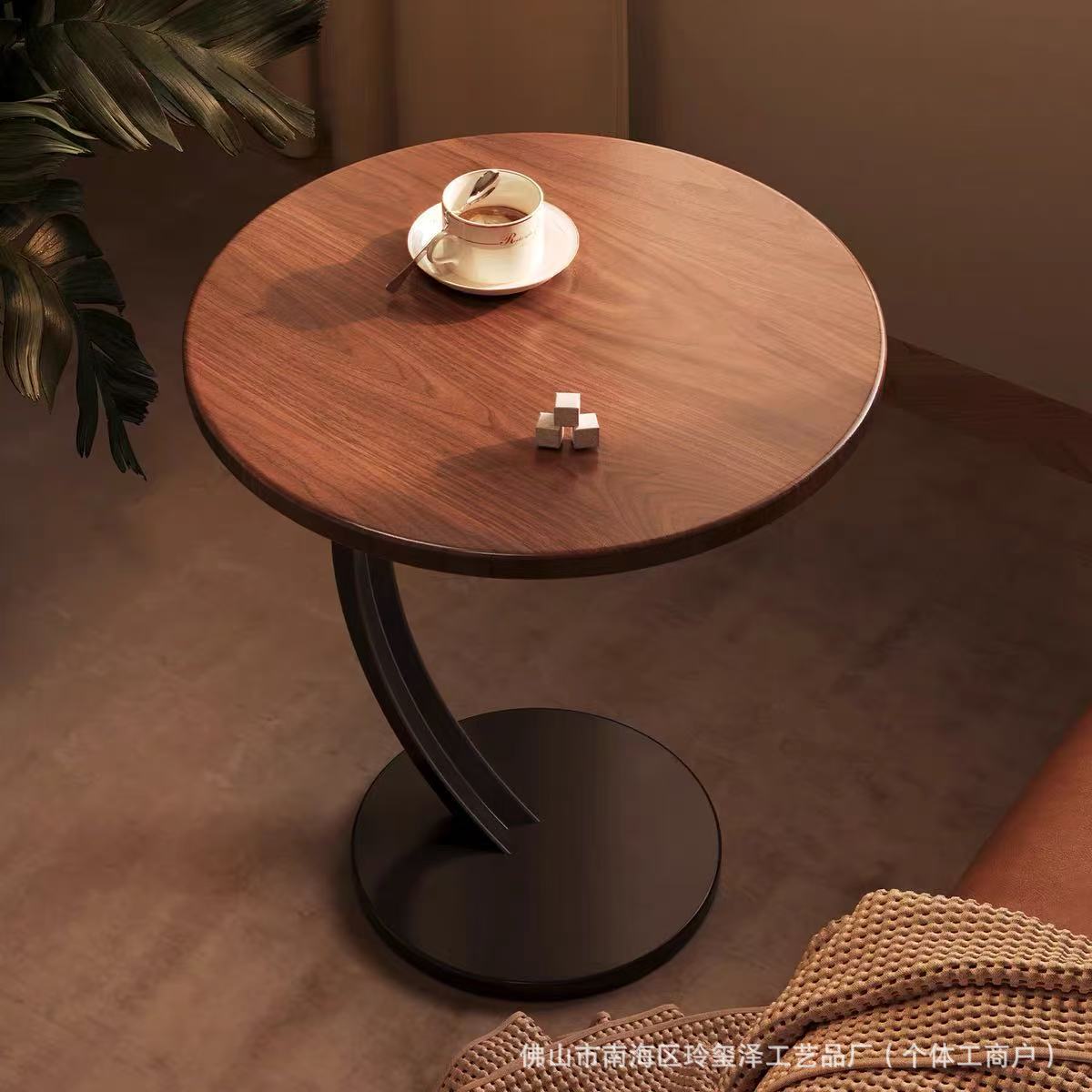 Walnut Side Table Small Table Coffee Table Sofa Side Cabinet Popular Mini Small Round Table Living Room Corner Table Storage Table Bedside Table