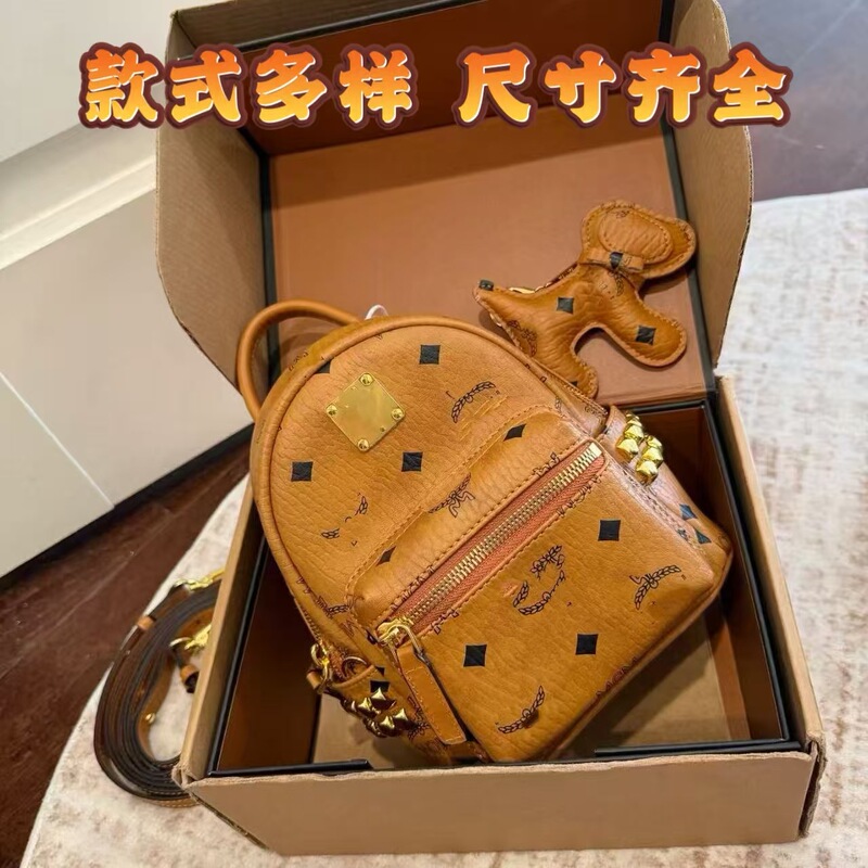 New Trendy Brand Genuine Leather Casual Backpack, Fashionable and Versatile Crossbody Bag, Multifunctional Large-Capacity Backpack