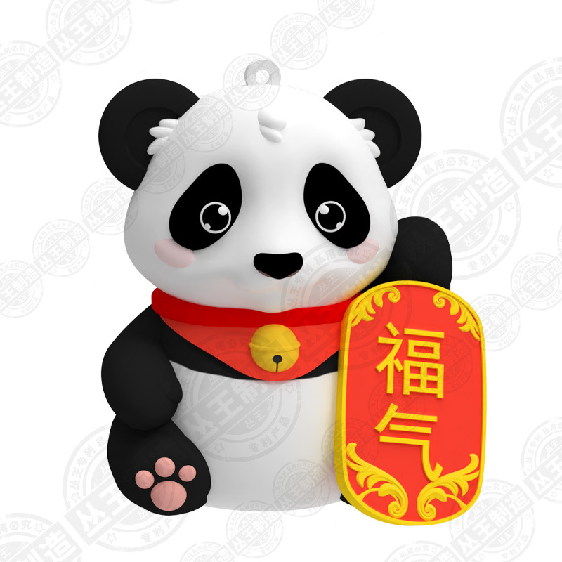 행운의 팬더 인형 장식품
