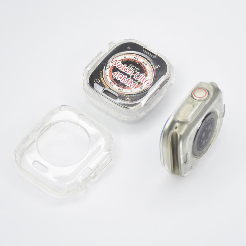 Suitable for Apple Watch Apple Watch S8 Ultra protective case tpu hollow half pack soft case silicone