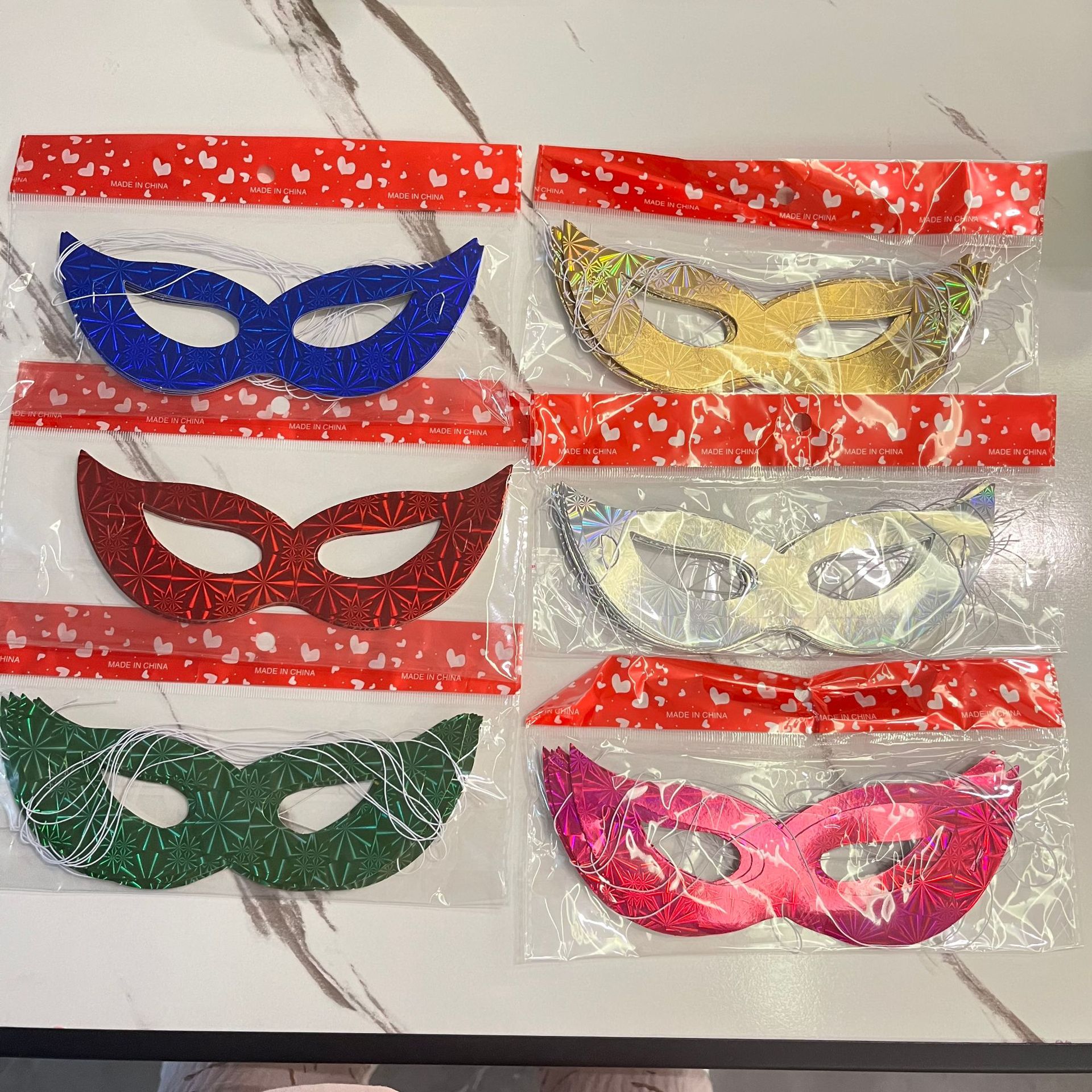 Máscara de fiesta de baile Máscara de ojos de papel de una sola capa de Halloween