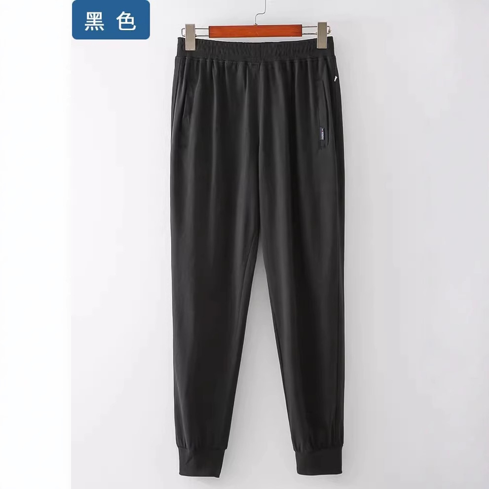 Summer Thin Dad's Sports Pants Middle-aged and Elderly Men's Pure Cotton Leg-toe Casual Pants Grandpa's Nicking Leg Pants