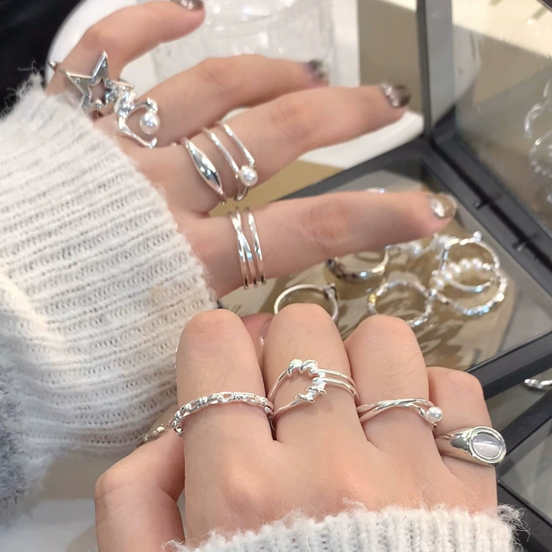 Accessory, nail decoration, small design ring, elastic strap, high-quality style, simple and elegant design
