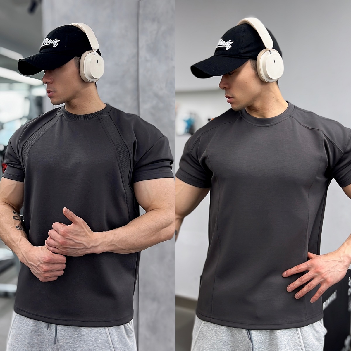 High quality Autumn men long sleeved T-shirt Fashion sport Round Collar fitness running mesh Breathability Training t-shirt men