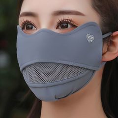 日焼け止めマスクの女性の目の通気性の冷たい感触の薄いタイプ2025新型の高い顔の値は日よけの顔のマスクに乗ります。