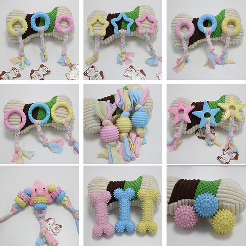 Amazon Dog Toys Teething Stick TPR Material Teeth Cleaning Resistant Bite-Relieving Boredom Training Toy