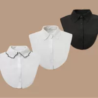 Водорастворимый маятник в стиле Navy Style, Поддельный Воротник, деревянный край, декоративный Поддельный Воротник, куртка средней длины