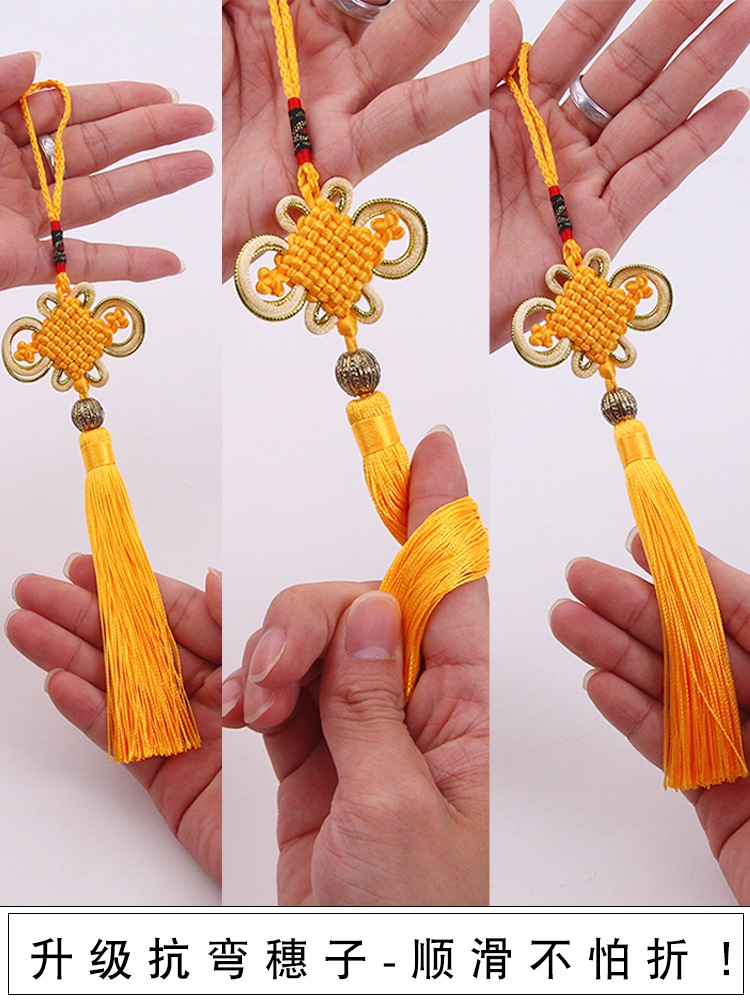 Blessing Character Pendant Small Decor for Living Room, Large Size Home Use, Auspicious and Safe, Heart-shaped Knot Indoor Decoration