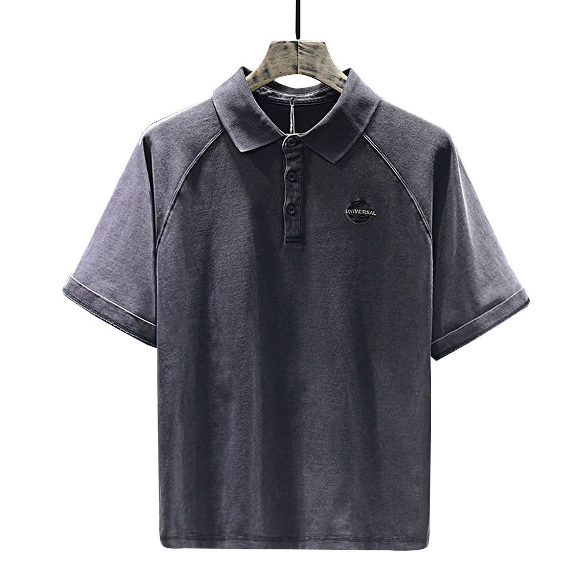 Прилив, весной хлопковый дизайн модное polo, oversize, тренд сезона, с коротким рукавом
