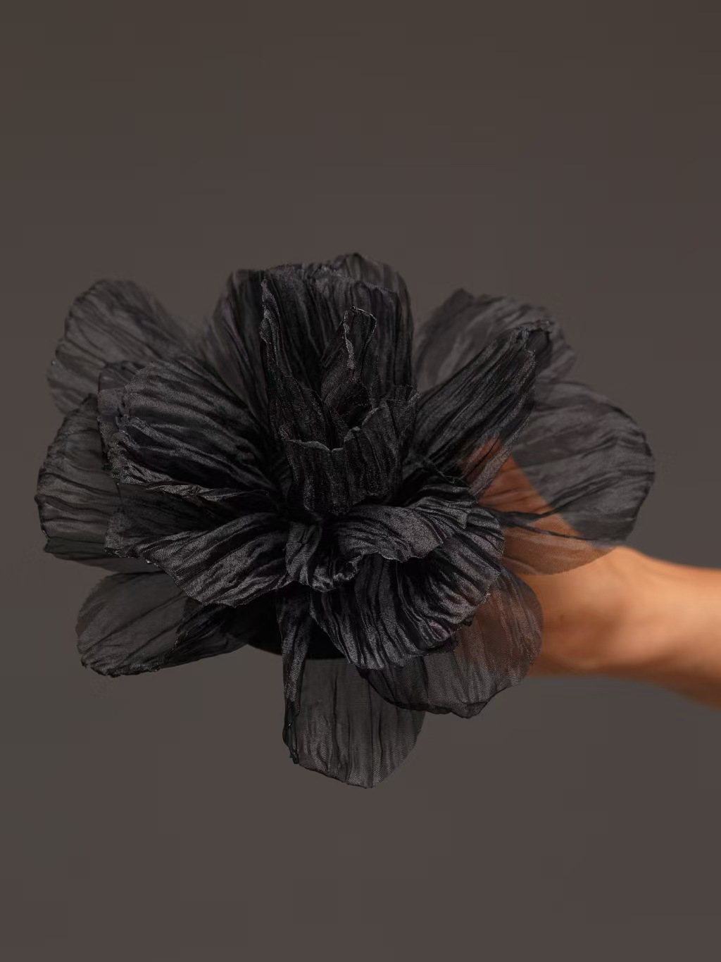 20cm Wrinkled Fabric With Burnt Edges, Camellia Foreign Trade DIY Headwear, Shoe Flower, Brooch, Clothing Accessory,_voghion.com