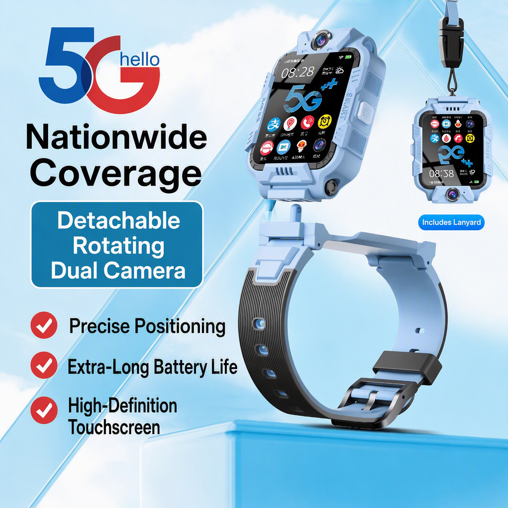 Children's phone watch for elementary school students, featuring multiple languages and cross-border functionality