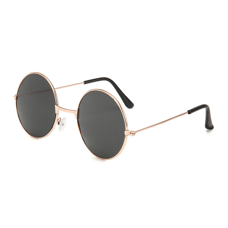 Retro Runde Metall Sonnenbrille Sonnenbrille Neue Unisex Flache Brille Farbe Marine Brille Großhandel_voghion.com